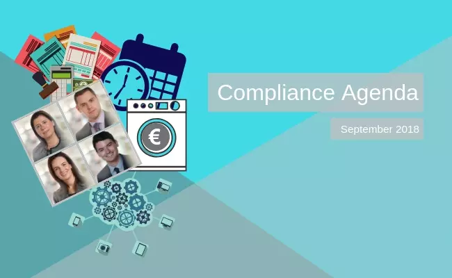 Photo for article Compliance Agenda - September 2018